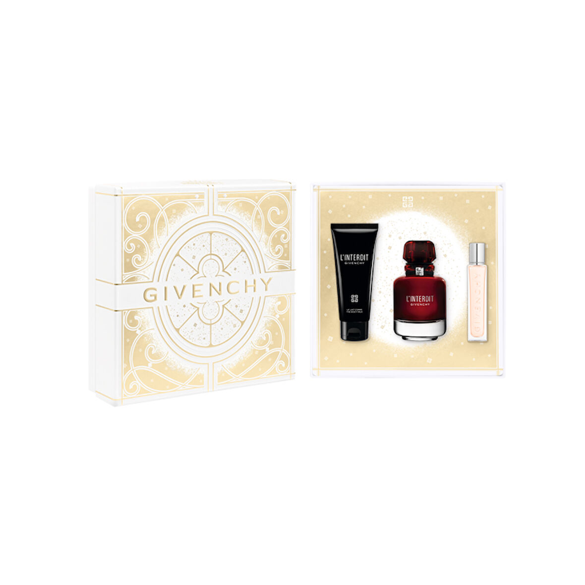 Givenchy L'Interdit Rouge Edp 80 Ml + Body Lotion 75 Ml + Edp 12,5 Ml