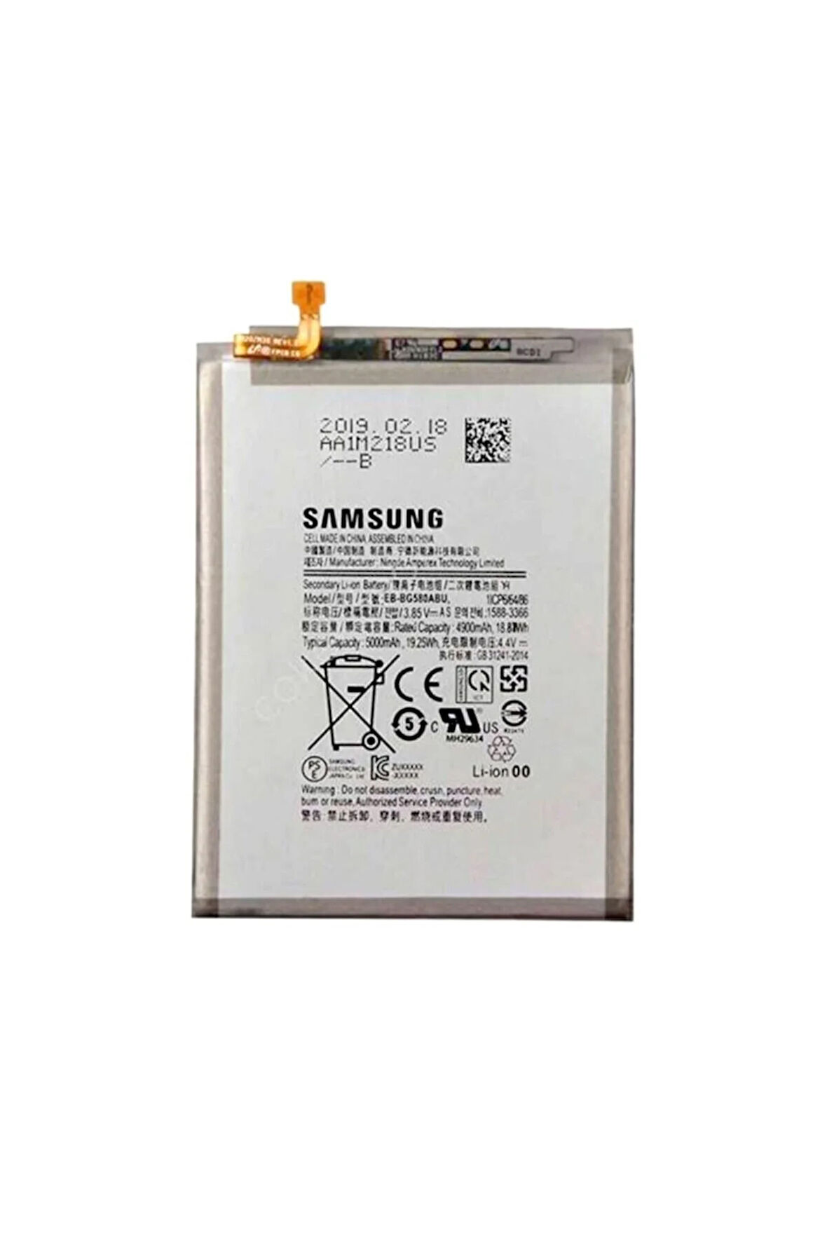 Samsung Galaxy A20 A205 Batarya Pil Eb-bg580abu