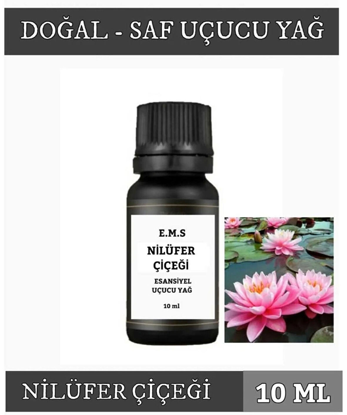 NİLÜFER ÇİÇEĞİ Uçucu Yağ Buhurdanlık Esansı Oda Kokusu DİFÜZÖR Uçucu Esansiyel Yağ Buhur Yağı 10 ML.