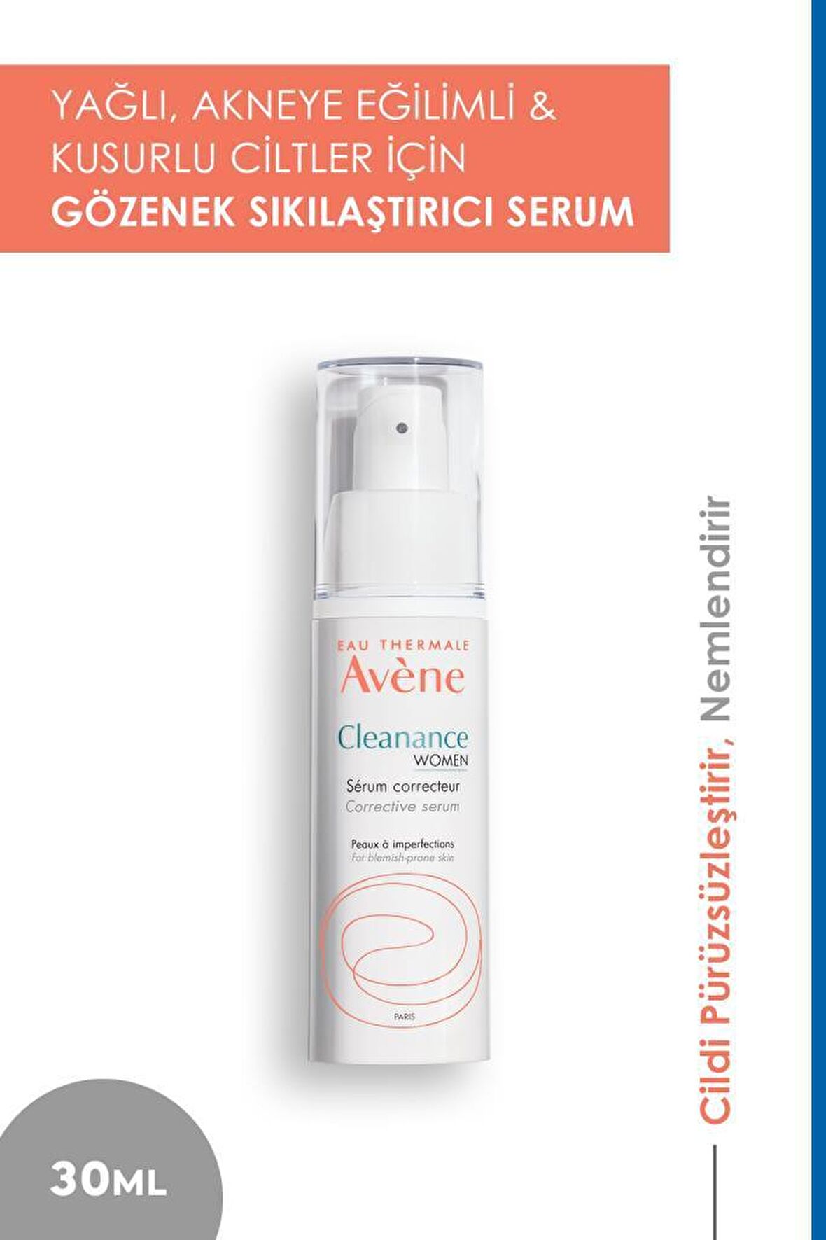 Avene Cleanance Yağlı Ciltler İçin Sıkılaştırıcı Gece-Gündüz Serum  30 ml 