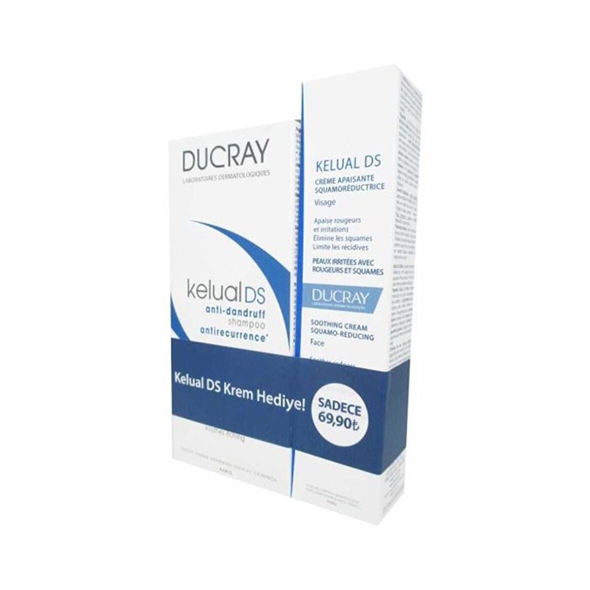 DUCRAY Kelual DS Şampuan 100 ml & Kelual DS Krem 40 ml Kofre Paketi