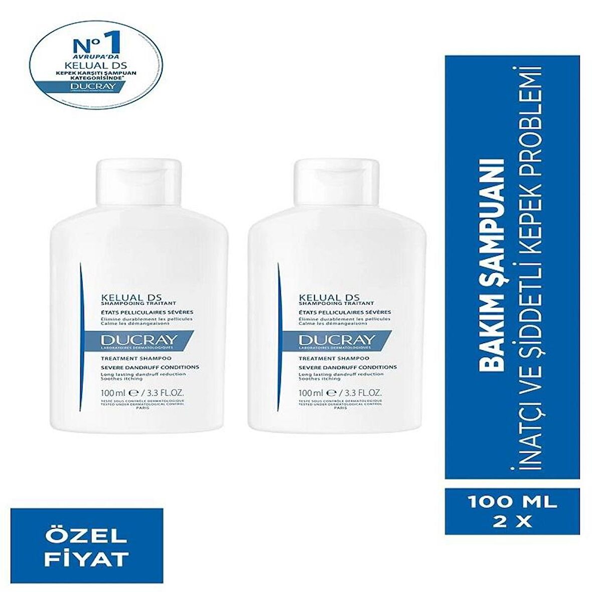 Ducray Kelual Ds İnatçı Kepeğe Karşı Şampuan 100 ml + 100 ml