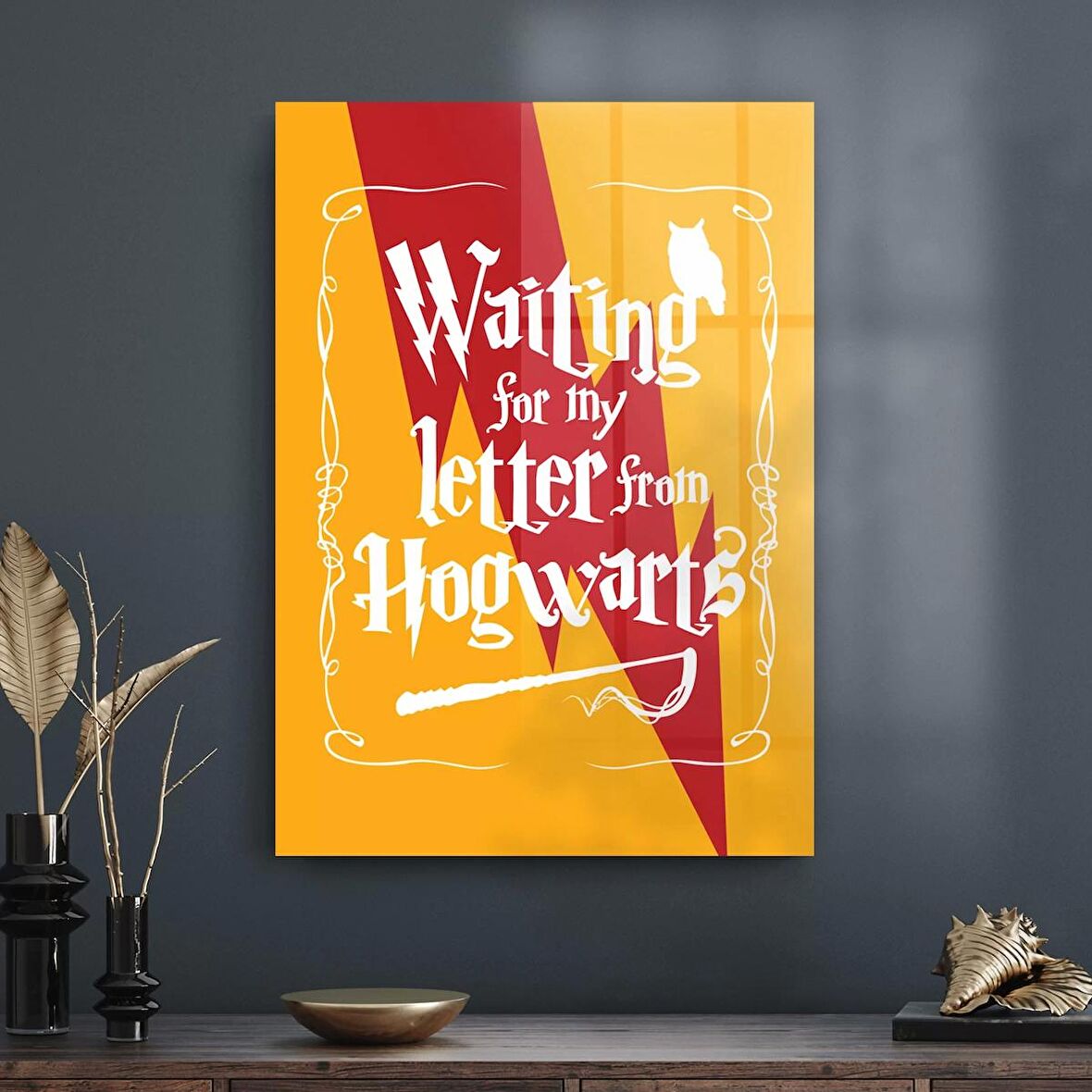 Decovetro Cam Tablo Harry Potter Hogwarts letter