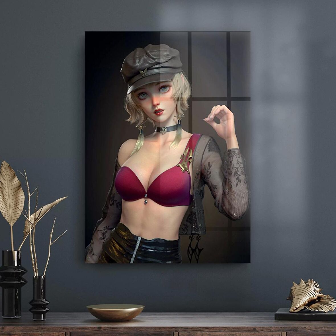 Decovetro Cam Tablo Blonde Anime Girl