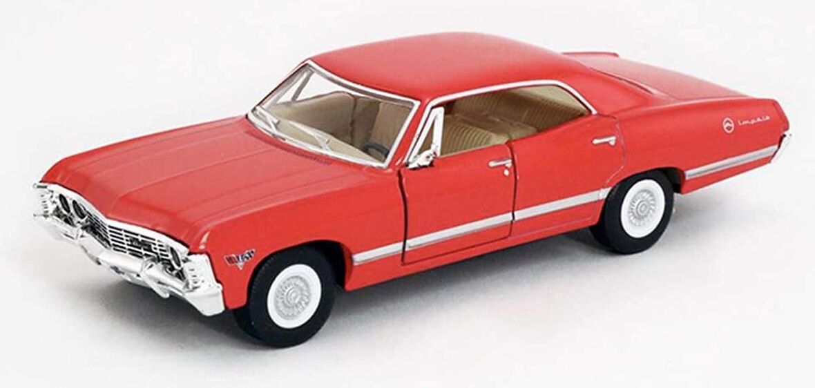 Kinsmart 1967 Chevrolet İmpala 1:34 Diecast Model Araba Mavi