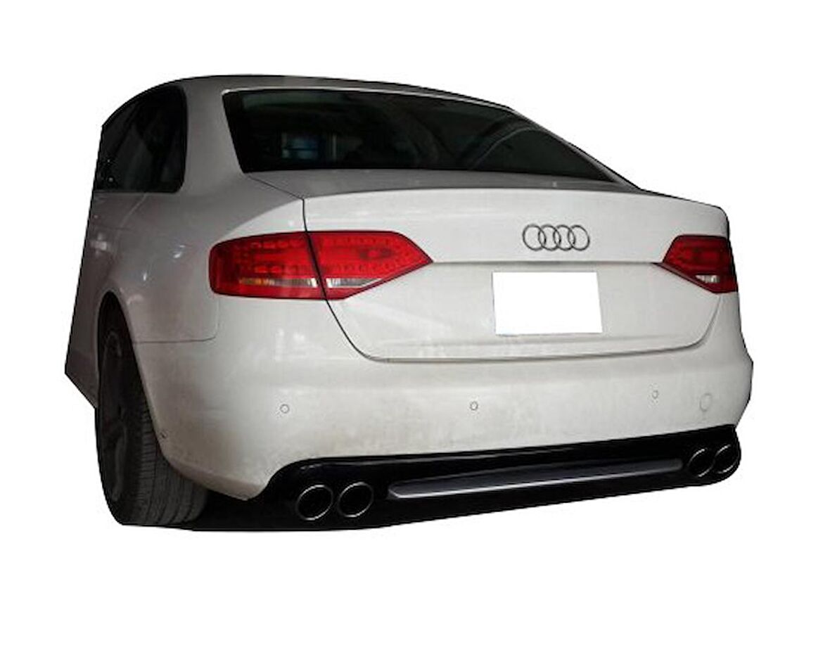 Audi A4 B8 2008 - 2012 S4 Arka Tampon Eki - Difüzör ( Plastik)