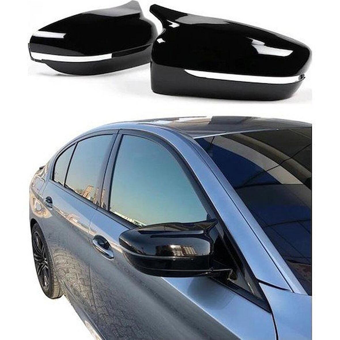 Bmw 3 Serisi G20 2019 Sonrası Yarasa Ayna Kapağı (Parlak Siyah)