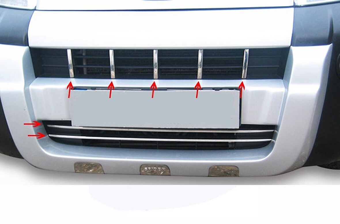 Citroen Nemo Ön Tampon Çıtası 7 Prç Krom 2008 Ve Sonrası