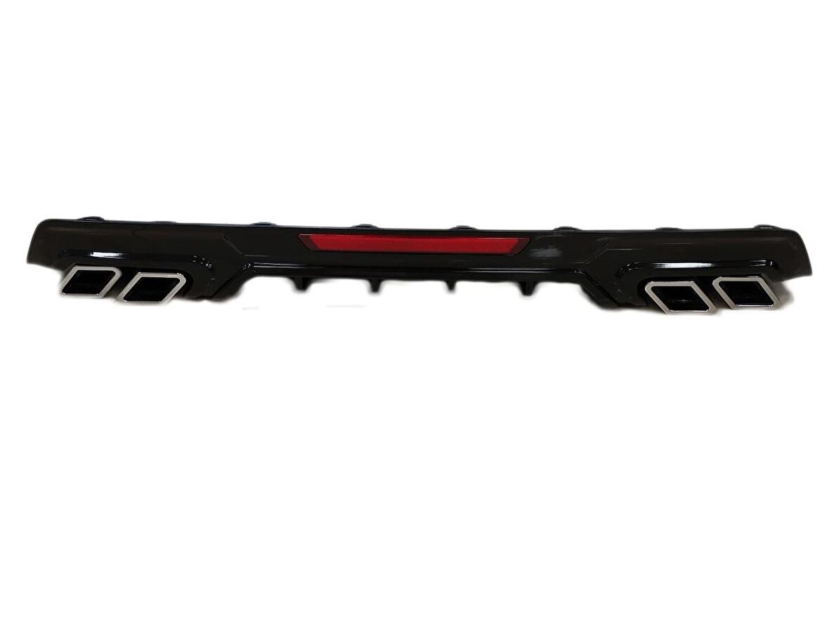 Honda Cıvıc Fc5 2016-2020 Dıfüzör Kare Egzoz  Pıano Black