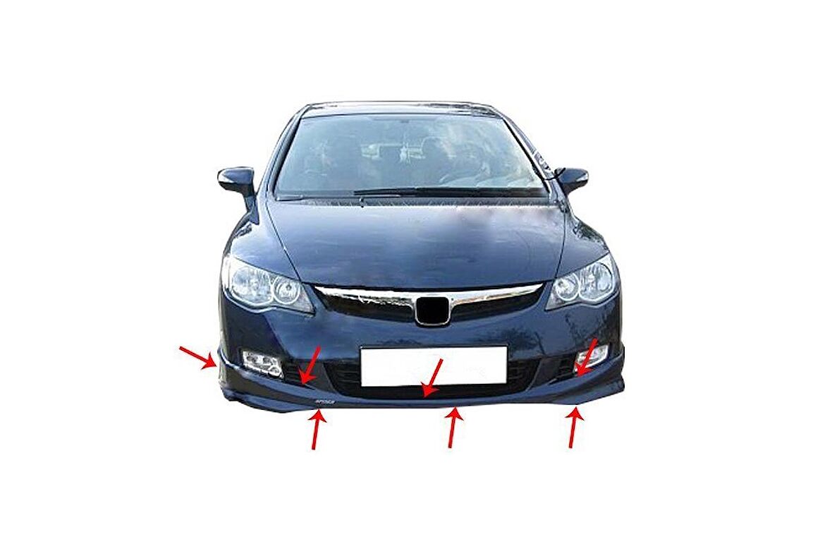 Honda Civic 8 Ön Tampon Altı Fiber 2006-2008