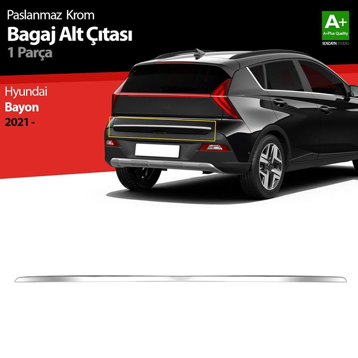 Hyundai Bayon Krom Bagaj Alt Çıtası 2021 Üzeri