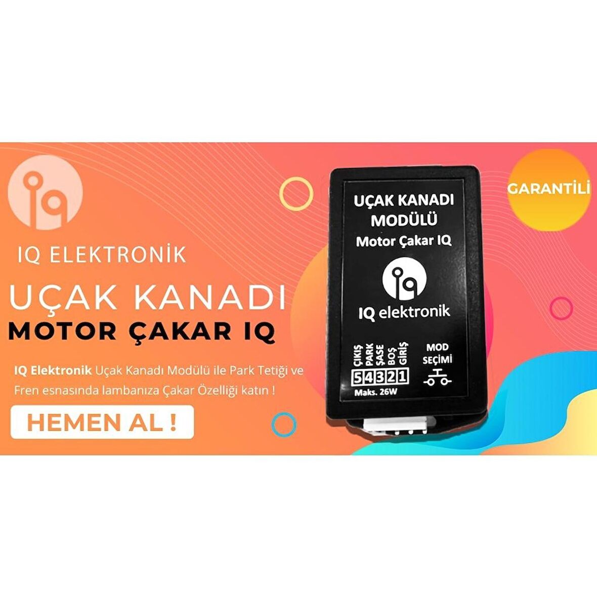 İq Uçak Kanadı Motor Çakar & F1 Çakar Tek Modul 2İn1