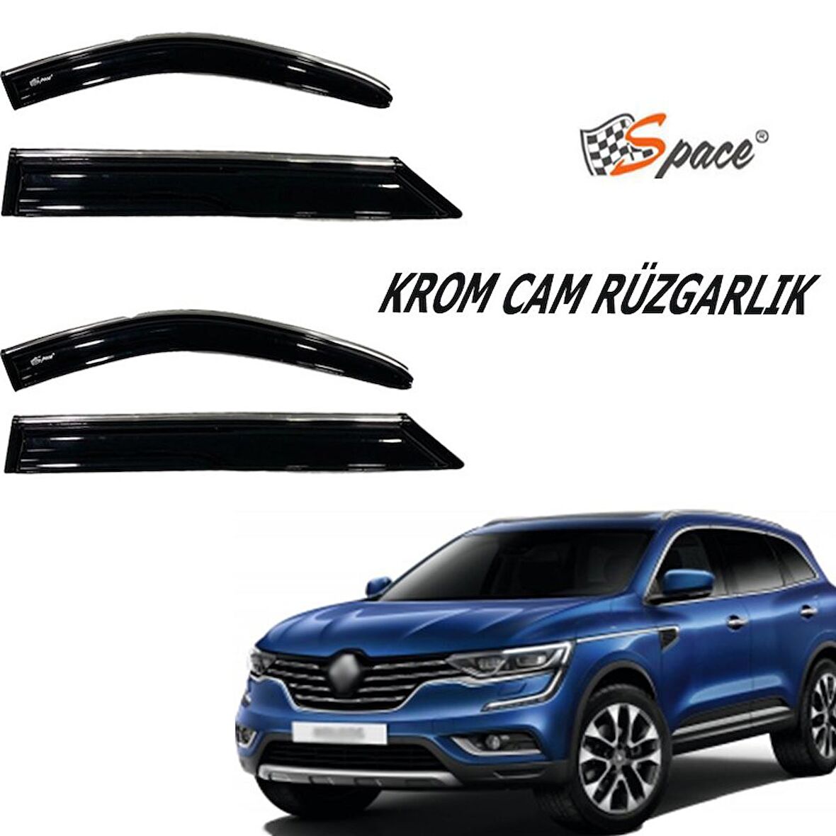 Krom Cam Rüzgarlığı Renault Keleos 2017-2021 / Caru425