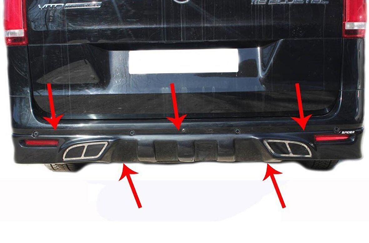 Mercedes Vito Arka Tampon Altı Fiber 2015 ve Sonrası