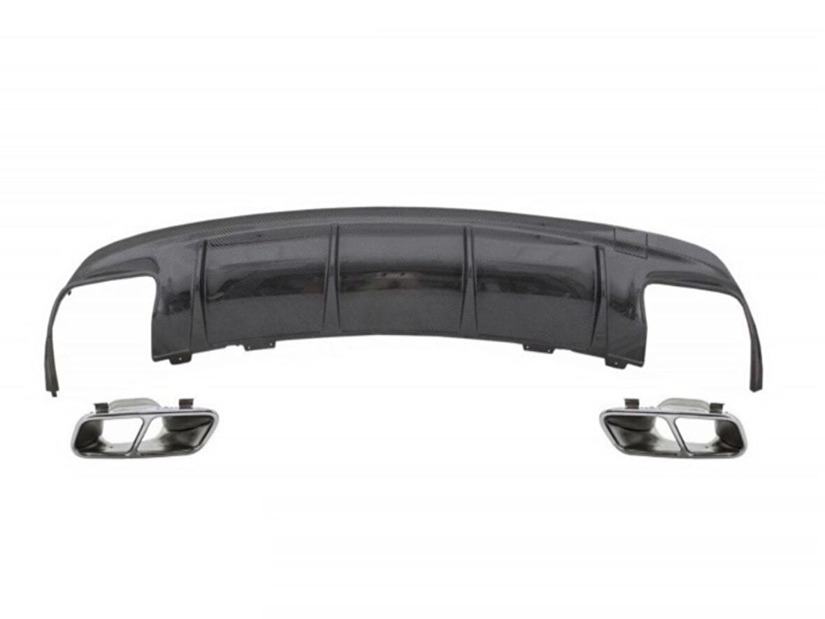 Mercedes W117 Cla 45 Dıfüzör & Egzoz Setı 16-19 Sılver Egzoz Ile
