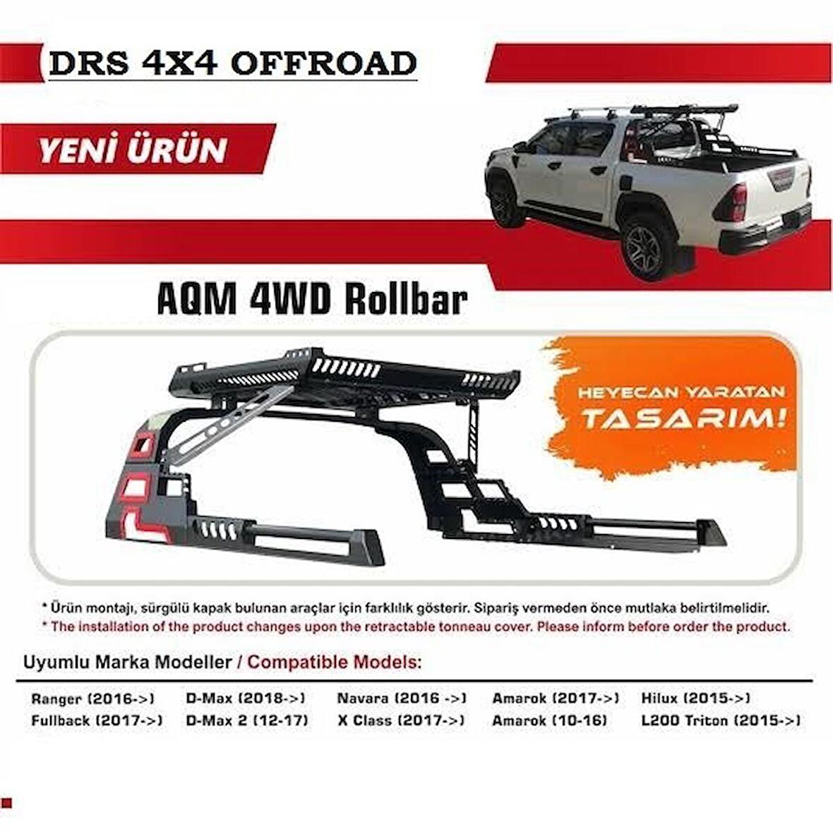Mıtsubıshı L200 Trıton 2015-Rollbar Drs 4X4 Offroad