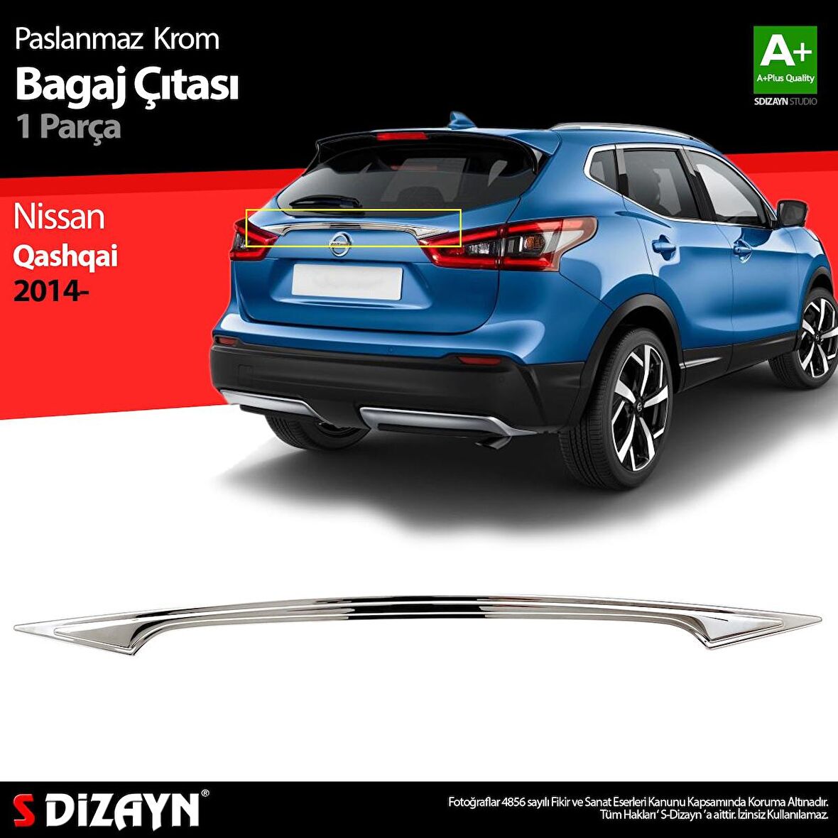 Nissan Qashqai Krom Bagaj Çıtası 2014-2021