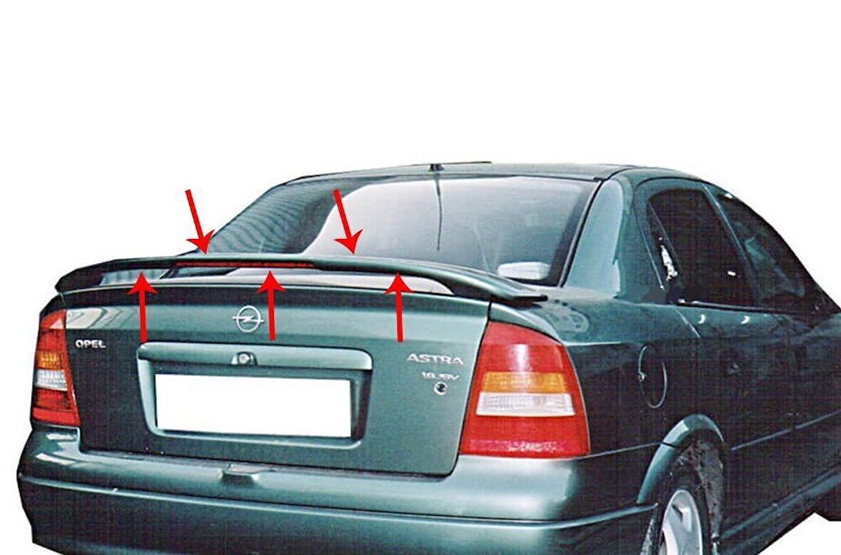 Opel Astra G SD Spoiler Bagaj Yüksek (Işıklı) Fiber 1998-2009