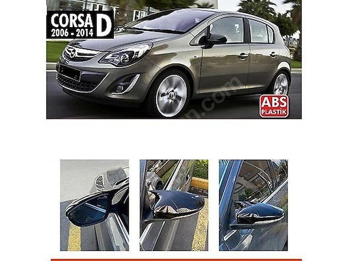 Opel Corsa D (2011-2014) Batman Yarasa Ayna Kapağı (Parlak Siyah)