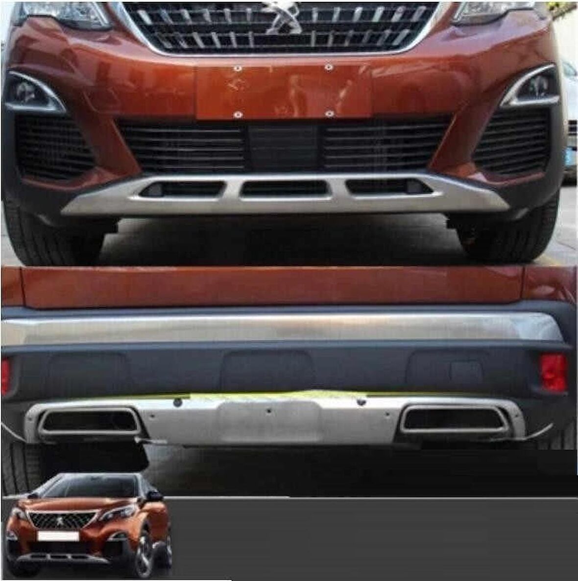 Peugeot 3008 Ön Arka Tampon Koruyucu Difüzör 2016-2019