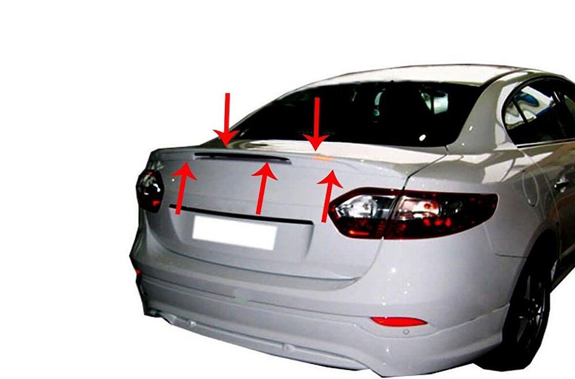 Renault Fluence SM3 Spoiler Bagaj (Işıklı) Fiber 2010 ve Sonrası