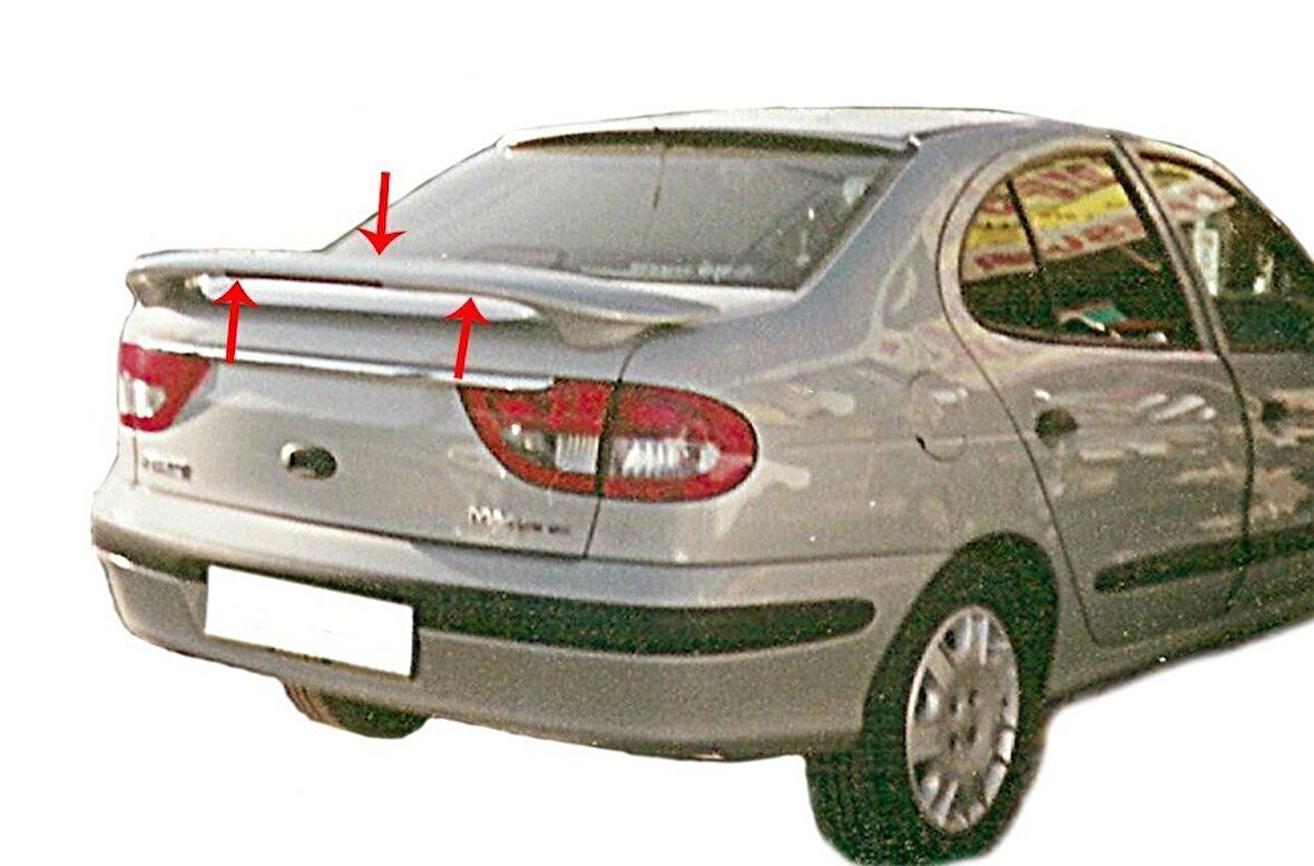 Renault Megane 1 Spoiler Bagaj Yüksek (Işıklı) Fiber 1995-2002