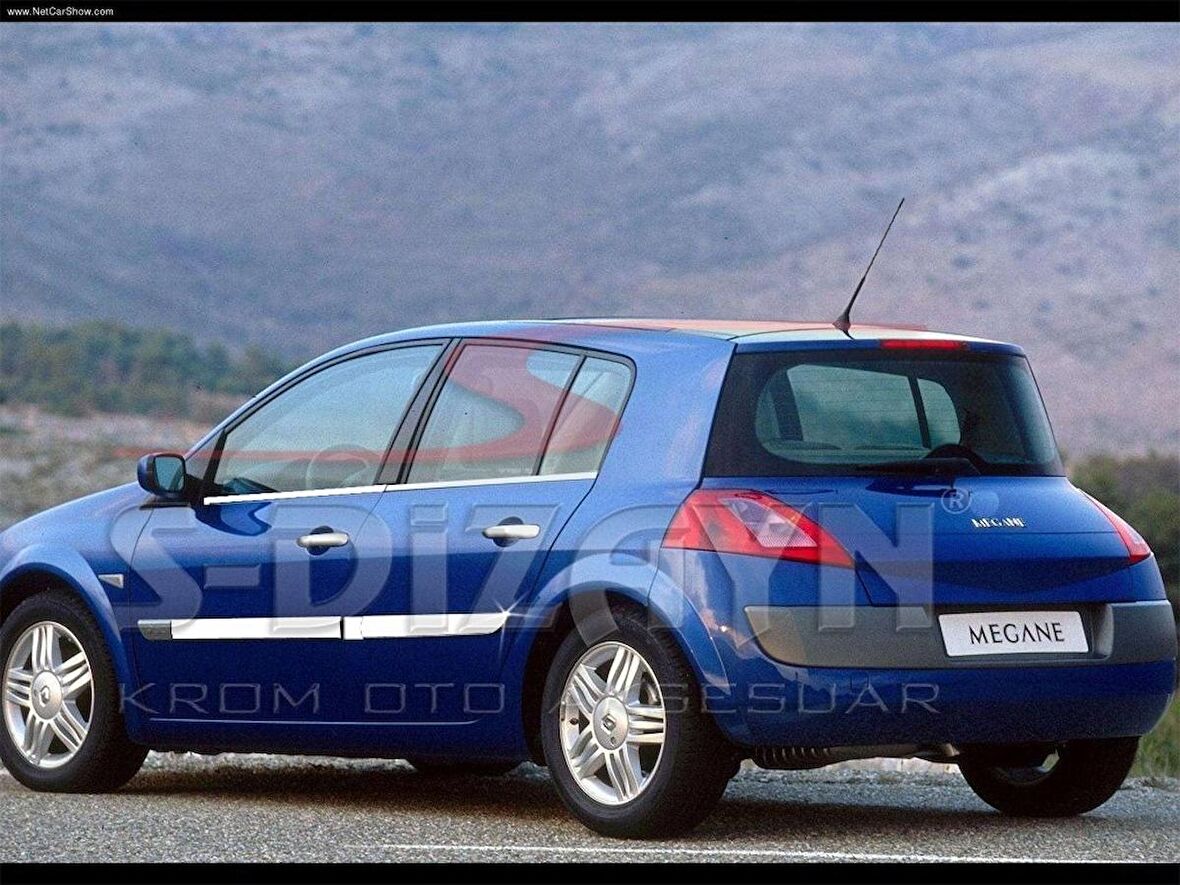 Renault Megane 2 Krom Yan Kapı Çıtası 4 Prç 2004-2005