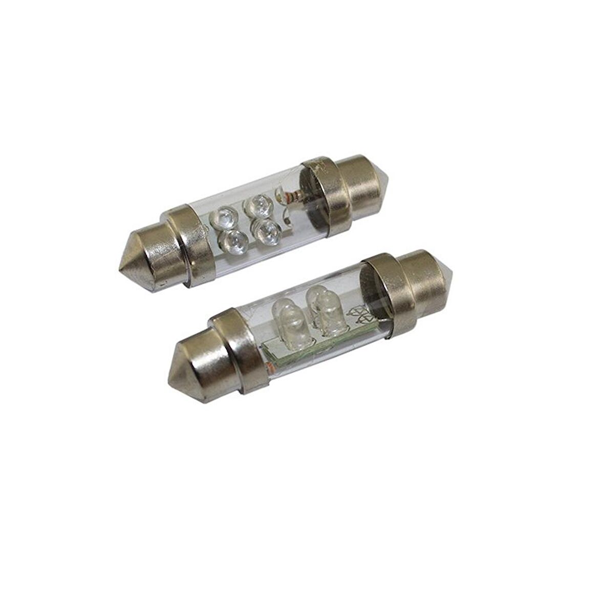 Sofit Dekoratif Led Ampul (2X4Led) Mavi 12V/ Laam113-2-12