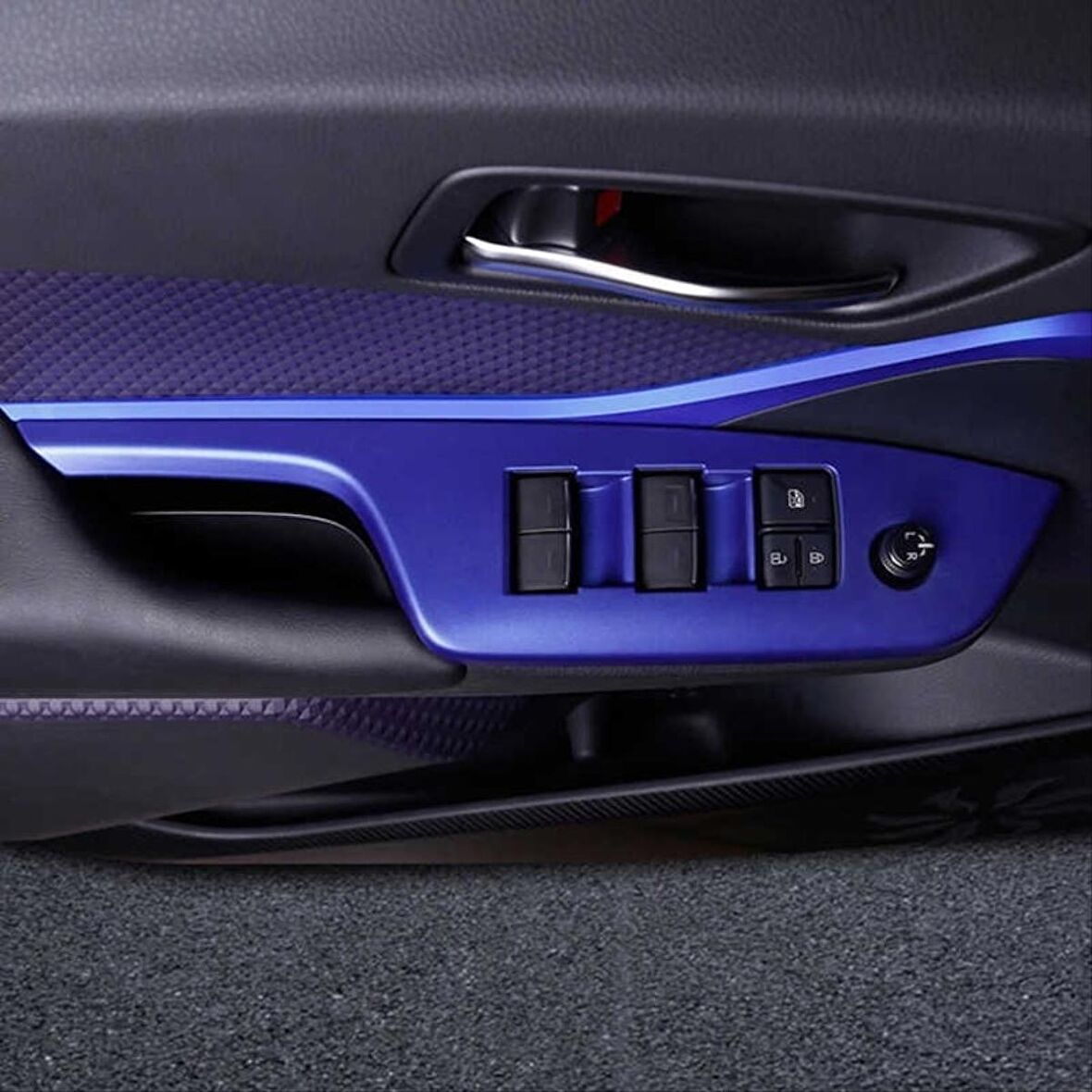 Toyota C-Hr 2016-2019 Kapı Kolçak Kaplama Mavi (Advance Model)