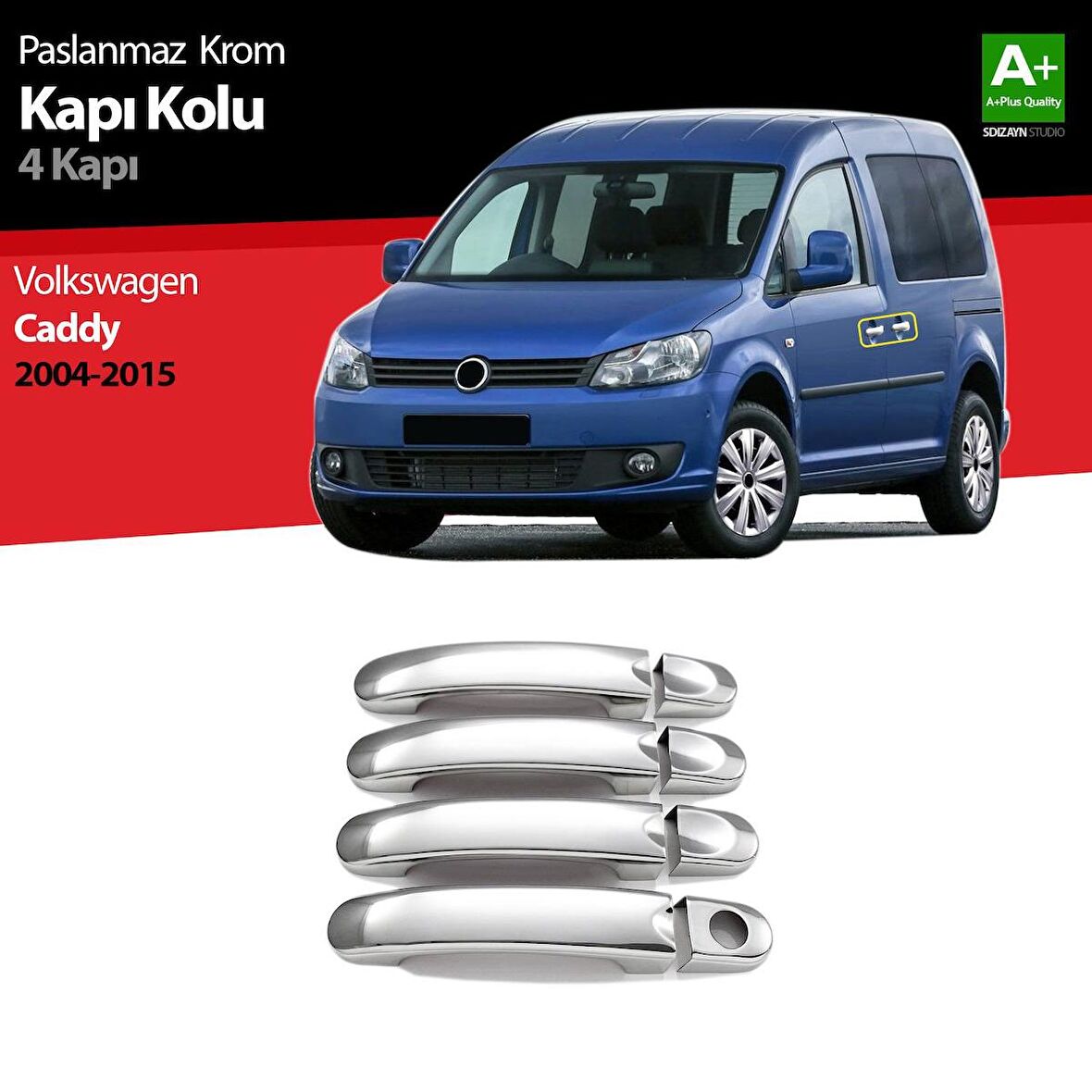 Volkswagen Caddy Krom Kapı Kolu 4 Kapı 2004-2015