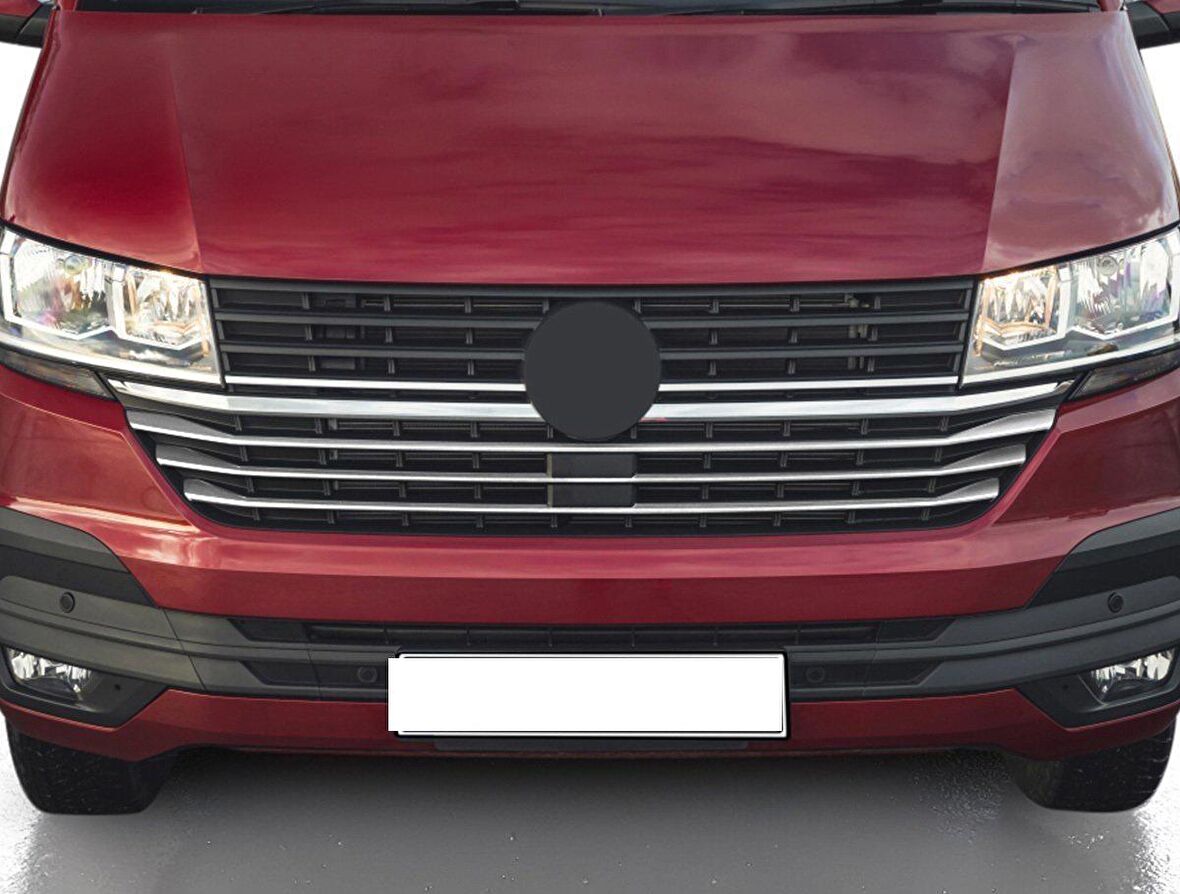 Volkswagen T6.1 Transporter Krom Ön Panjur Alt Çıtası 5 Parça 2020 Ve Son