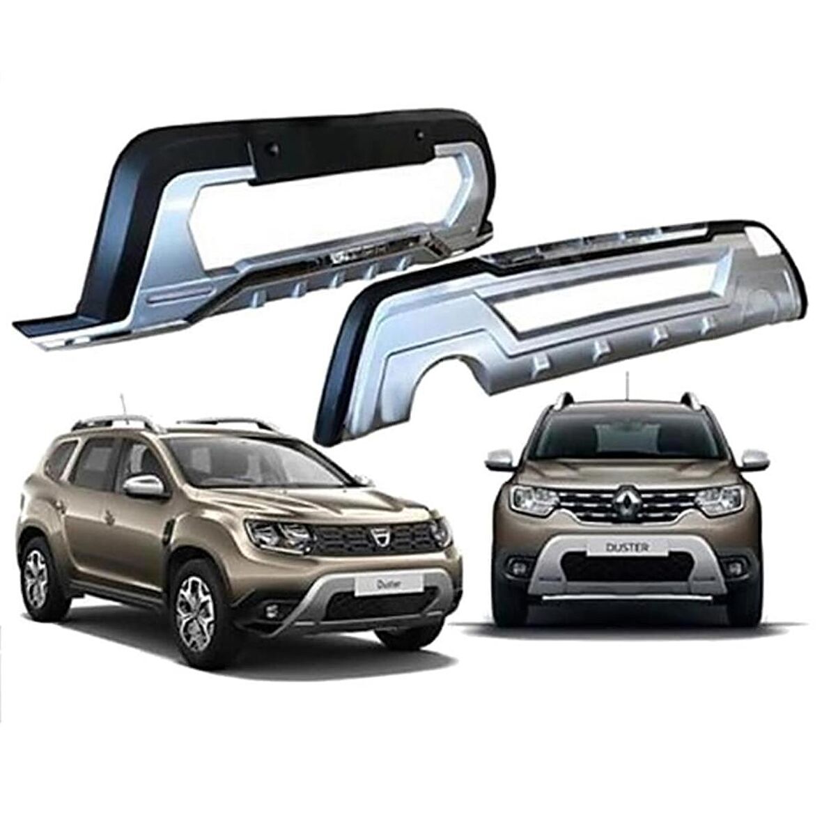 Dacia Duster 2018-2020 Ön Arka Tampon Ek Koruma Difüz...