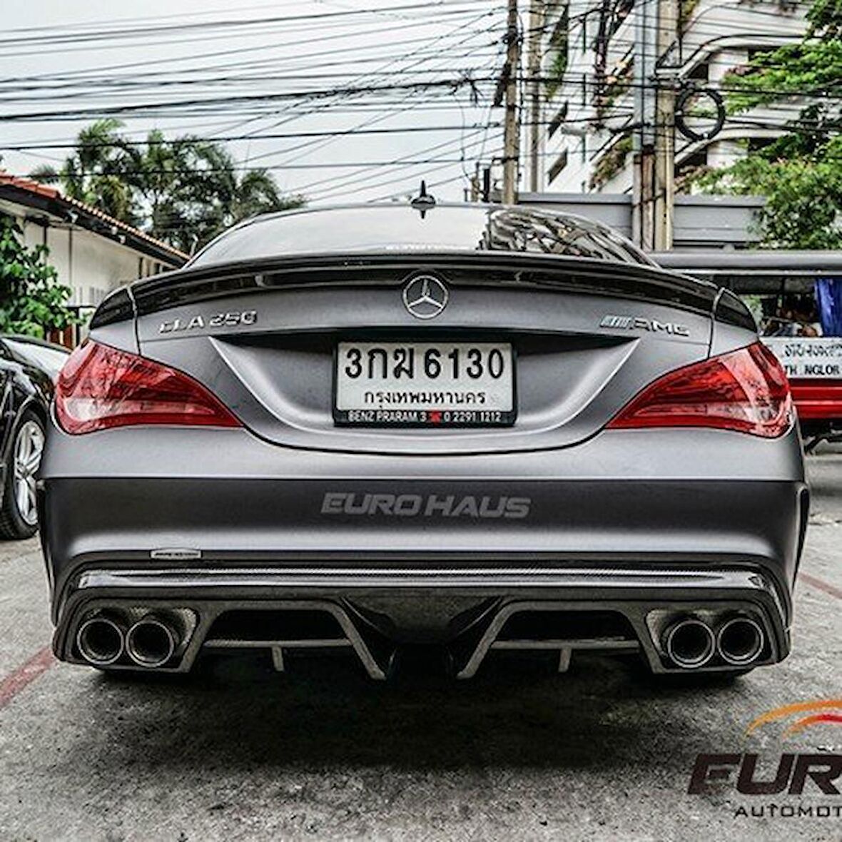 Mercedes W117 CLA Serisi AMG Piecha Arka Tampon Difüzör