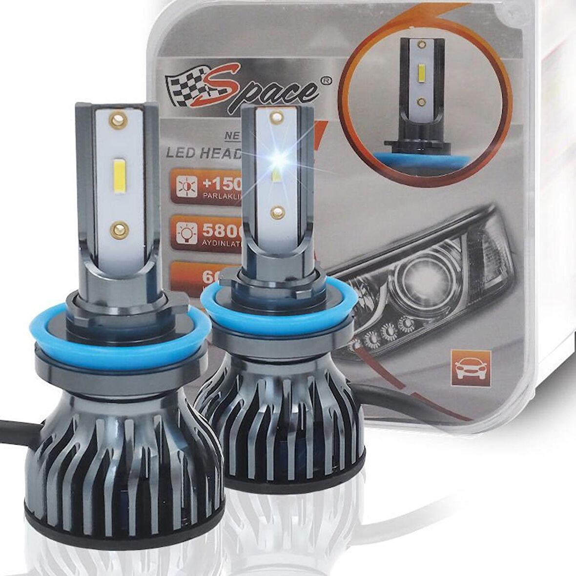 Led far ampulü 6000K 9800LM 12V H11 / LAAM912