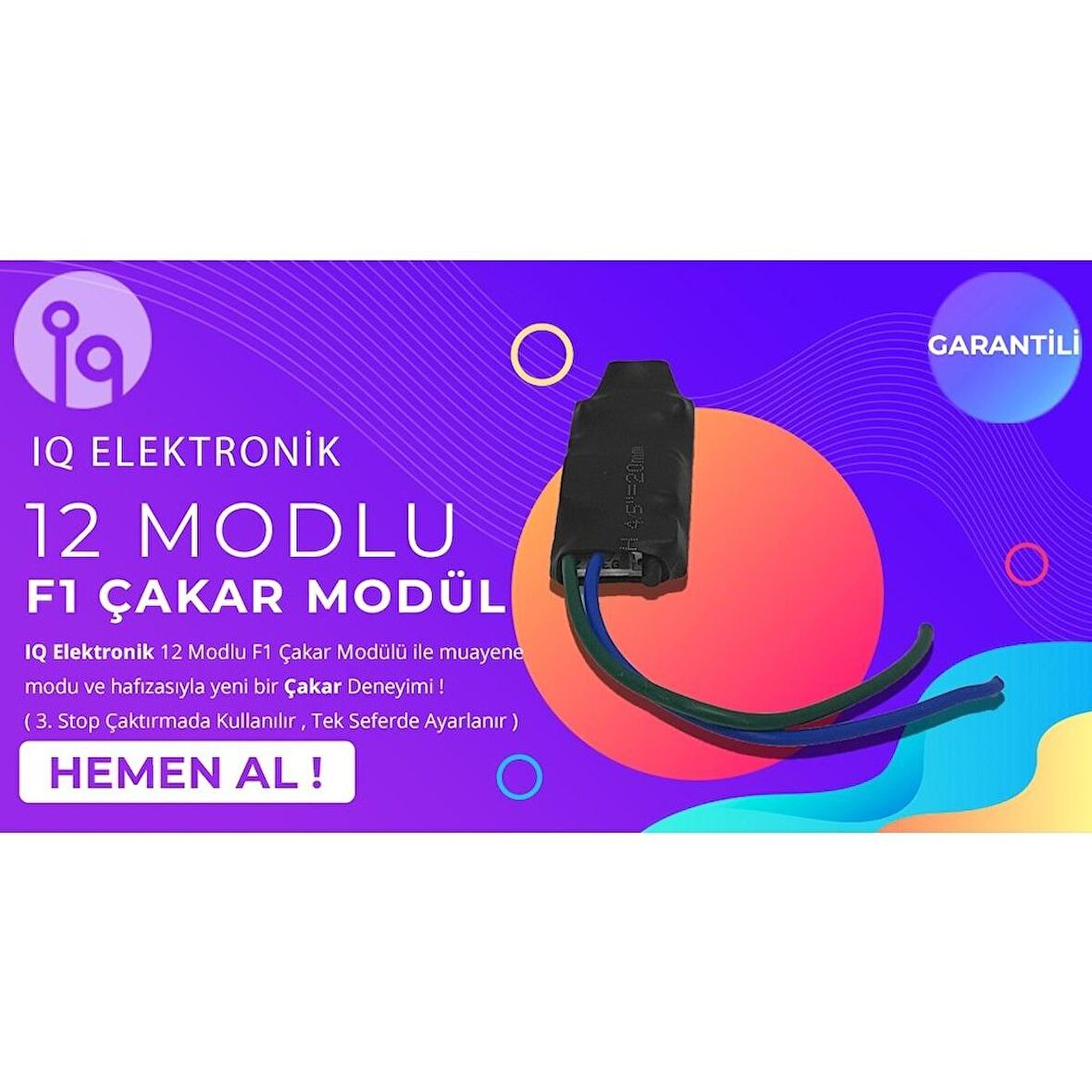F1 Çakar Stop Modülü 12 Modlu İq Elektronik