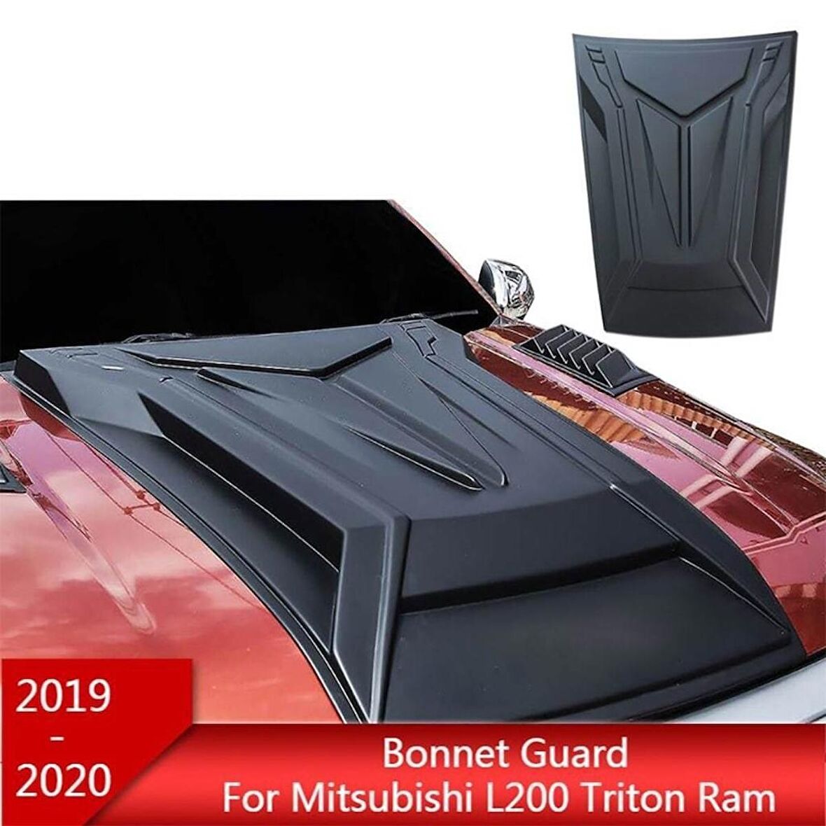 Mitsubishi L200 Scoop Kaput Şişirme Koruma Mat Siyah 2019 - 2020