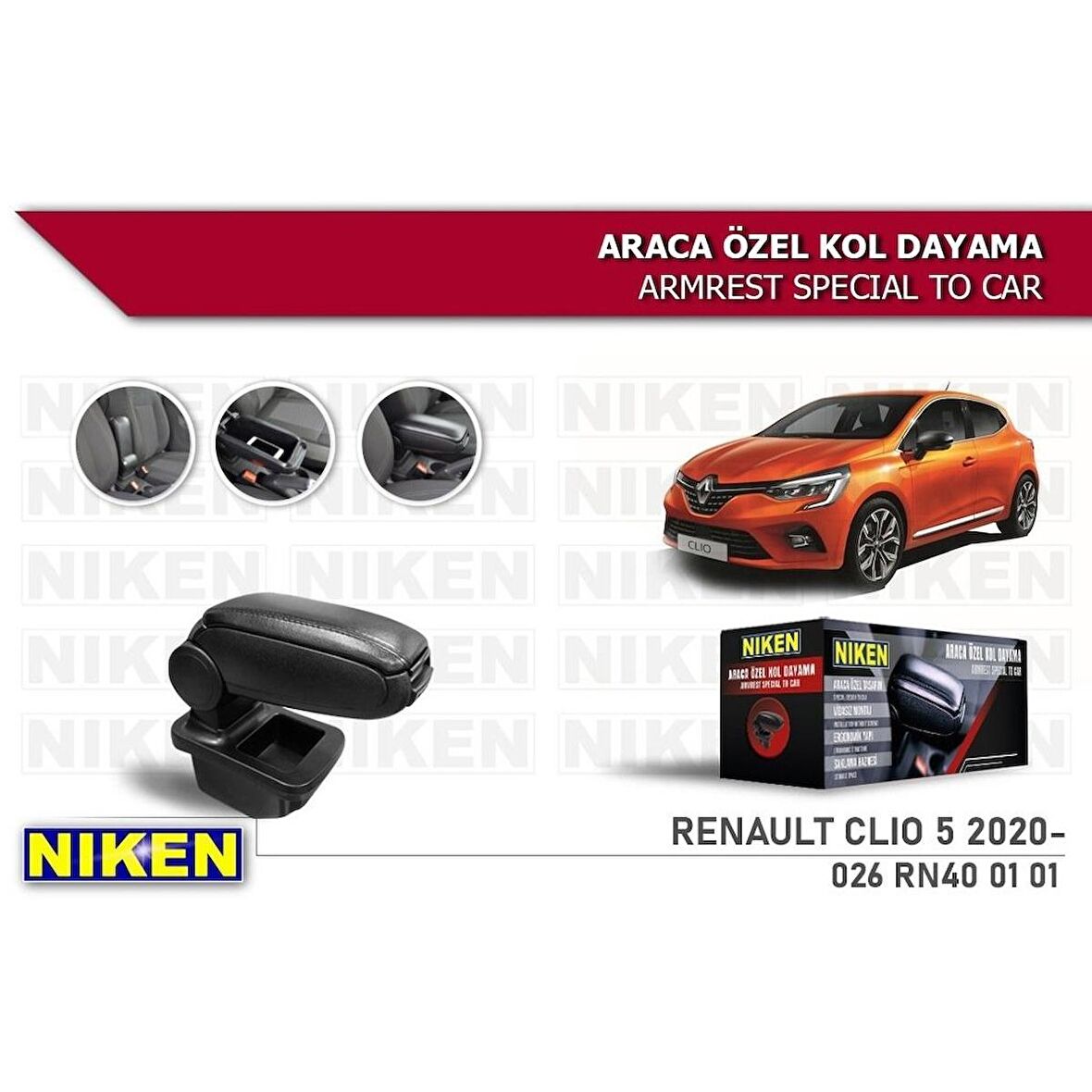 Renault Clio 5 Araca Özel Kol Dayama Kolçak (2020-2022) Niken