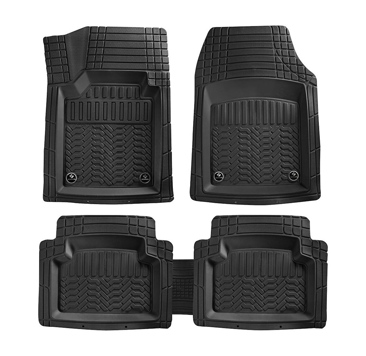 Fiat Panda Havuzlu Universal Paspas Krom Siyah Renk