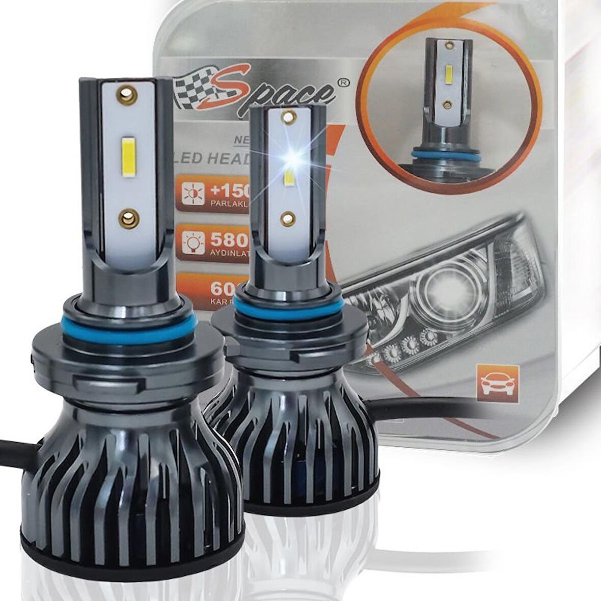 Led far ampulü 6000K 9800LM 12V 9006 / LAAM916