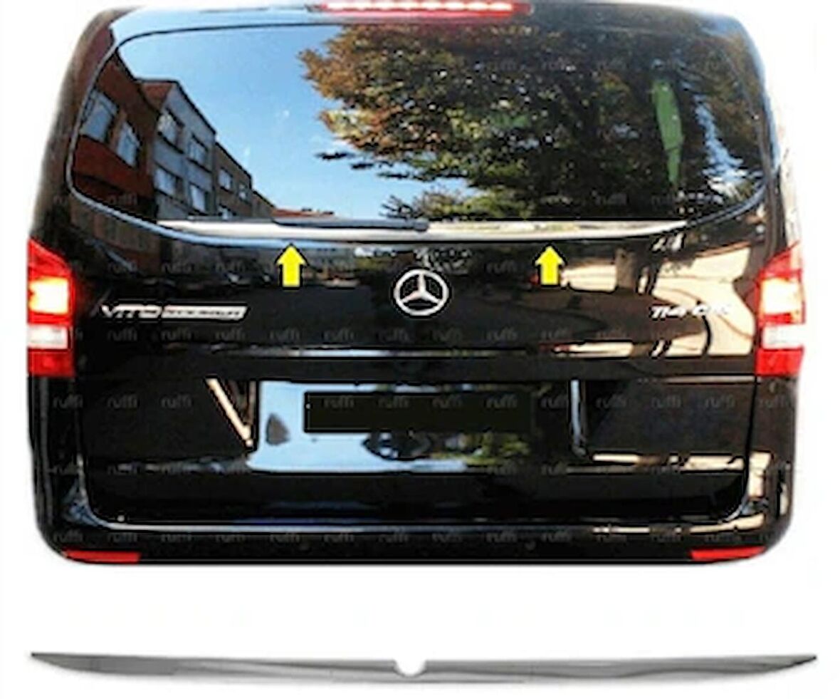 Mercedes Vito Uyumlu Arka Cam Çıtası 2014 Sonrası Paslanmaz Çelik Parça