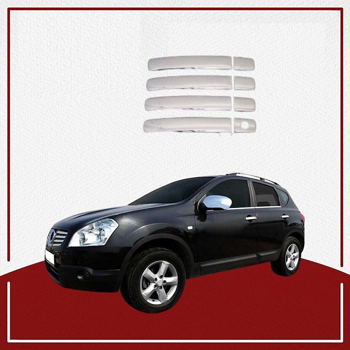 Nissan Qashqai Uyumlu Kapı Kolu 2007-2014 Paslanmaz Çelik Parça