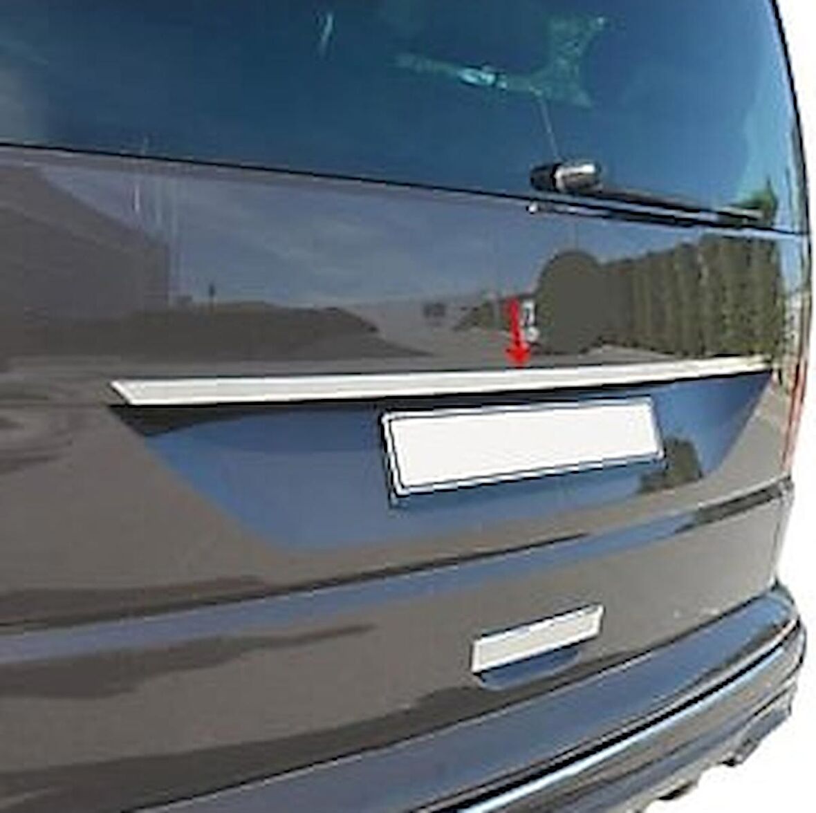 Volkswagen T6 Uyumlu Transporter Plaka Üstü -2015 Paslanmaz Çelik Parça