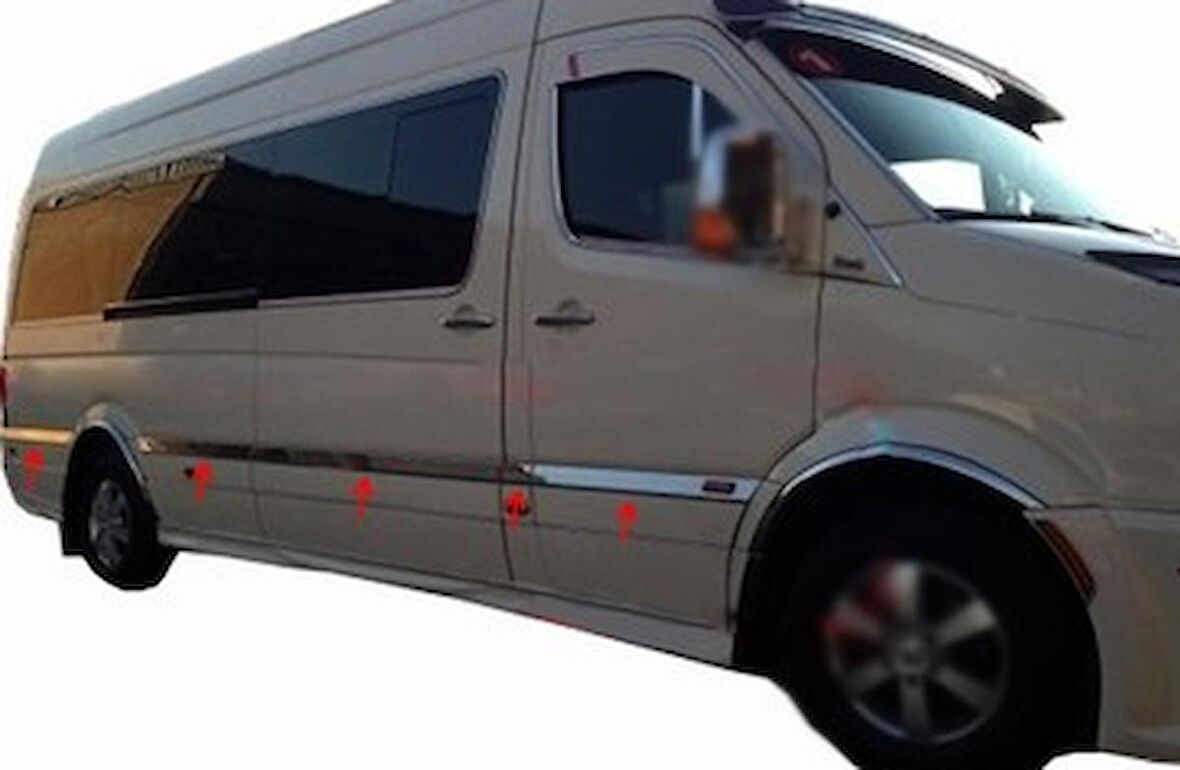 Volkswagen Crafter Uyumlu Yan Kapı Çıtası 2006-2017 Paslanmaz Çelik Parça