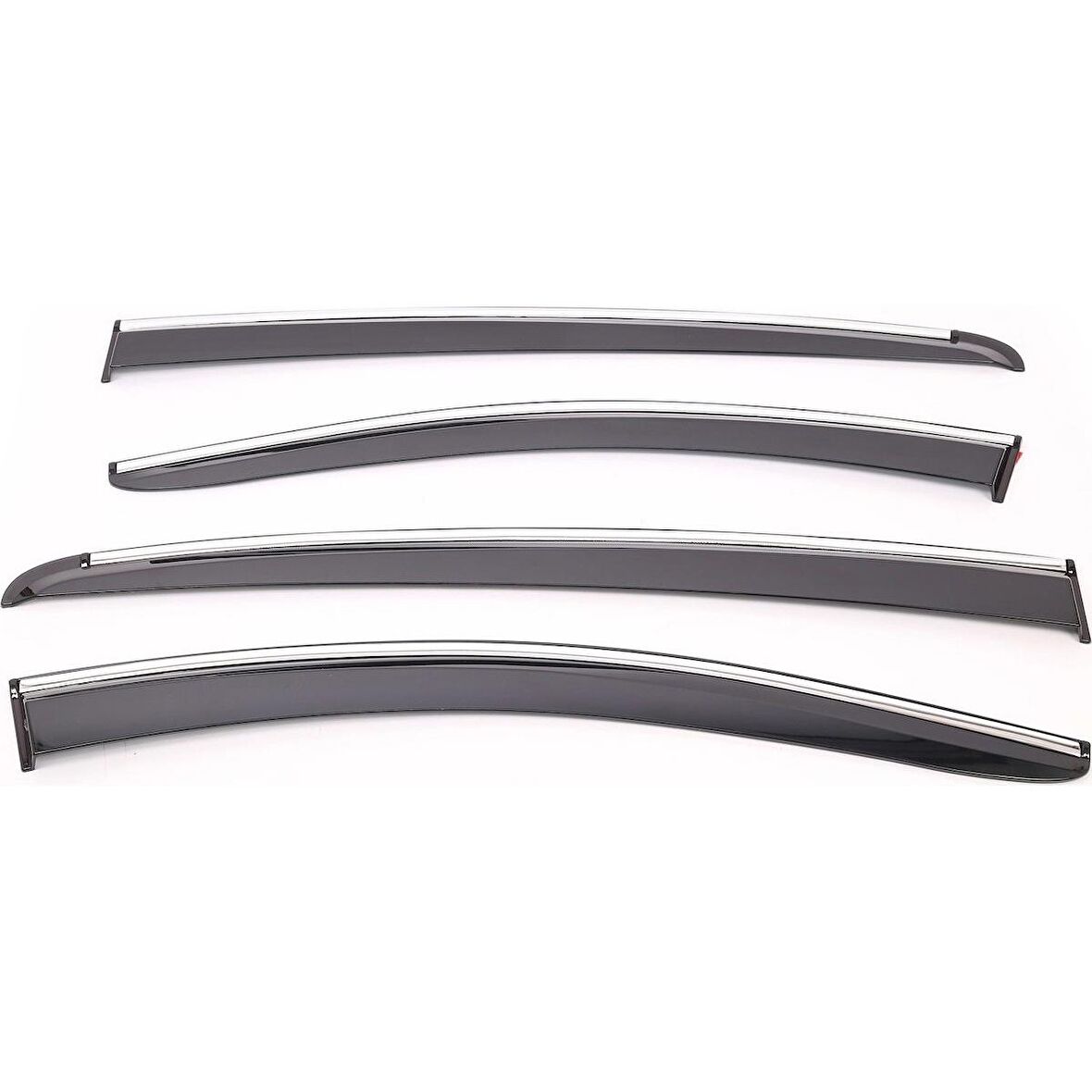 Sunplex Nıssan Navara 05-20  Style 4 Lü Set Kromlu Cam Rüzgarlığı Ön Ve Arka