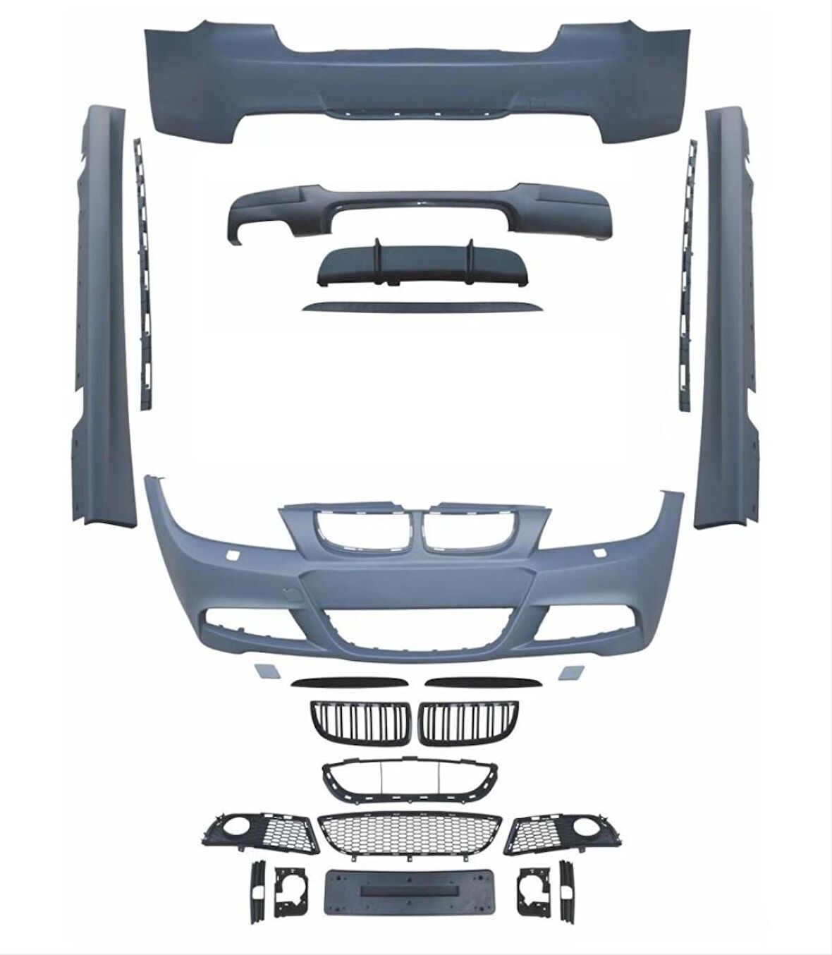 E90 3 Serisi  2007-2011  İçin Lcı M-Tech Body Kıt (Ön-Arka-Yan-Panjur)