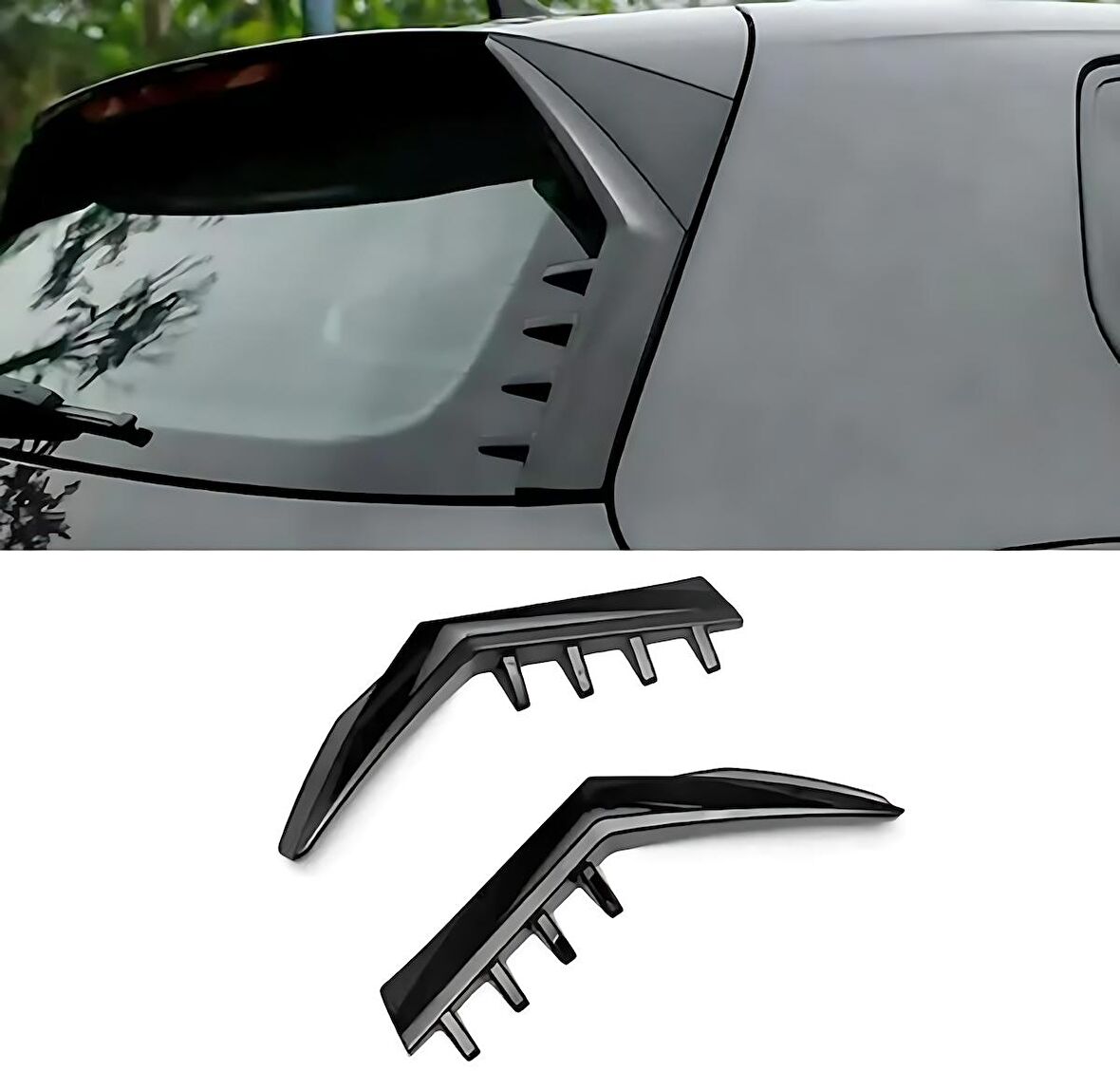 Volkswagen Golf 8 Cam Çıtası Life Style İmpression R-Line Paket Uyumlu (Piano Black)