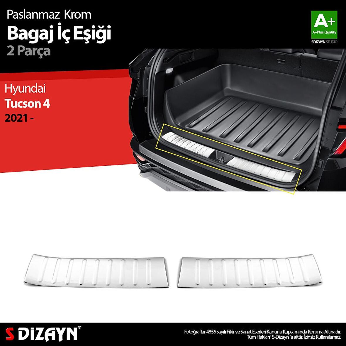 Hyundai Tucson 4 Krom Bagaj İç Eşiği 2021 Üzeri