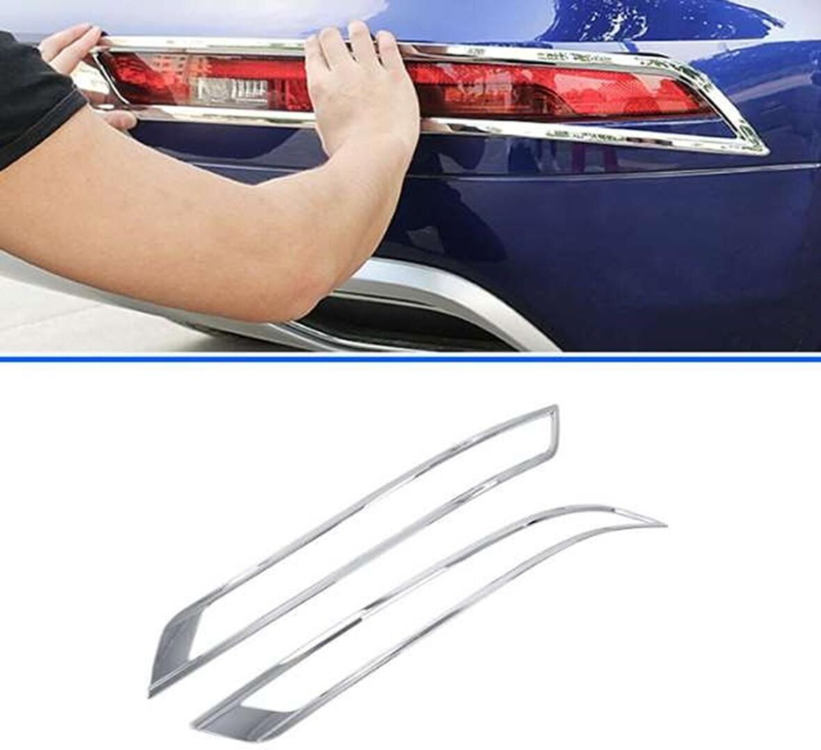 Audi Q5 2010 2017 Arka Reflektör Reflektör Çerçevesi Krom