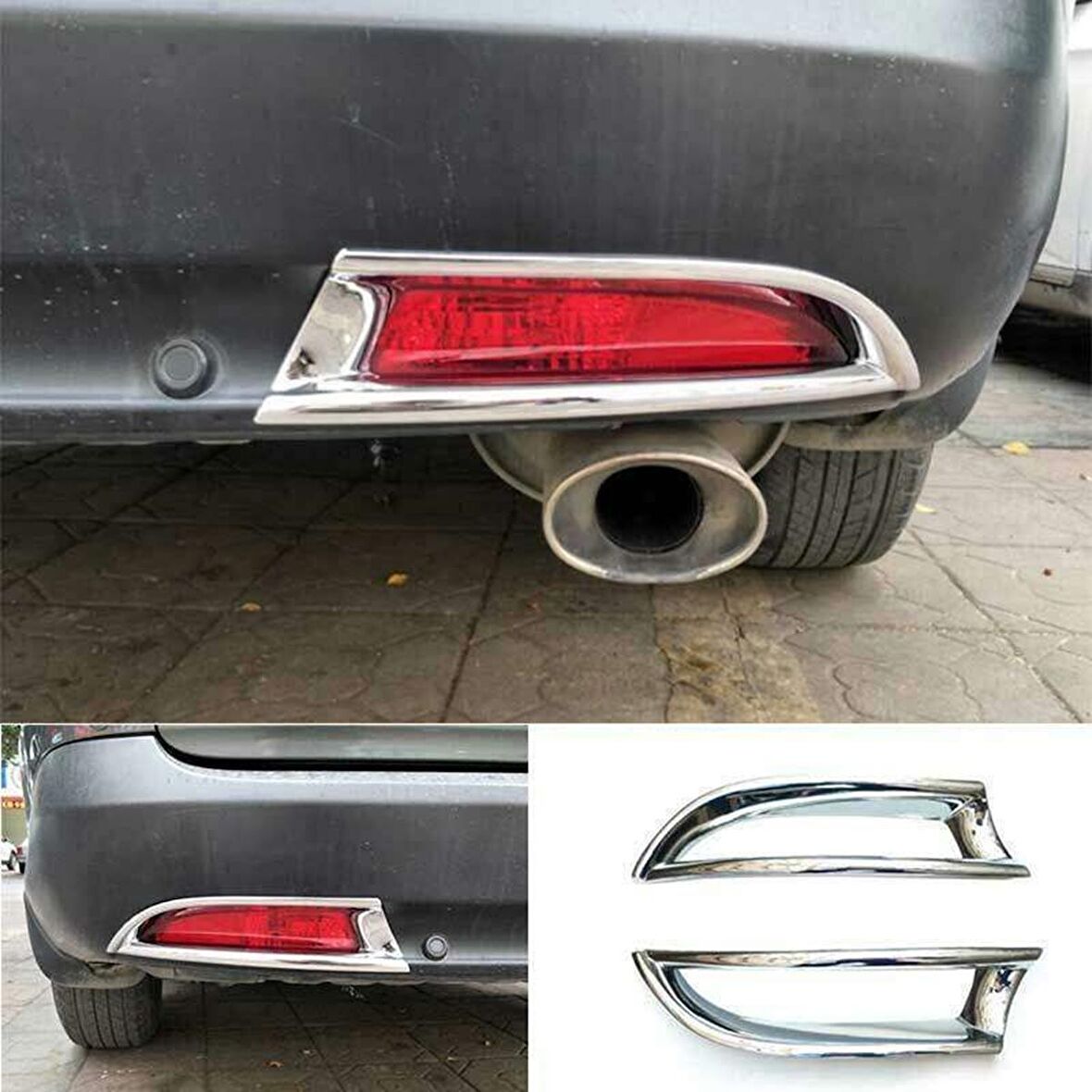 Honda CR-V 2013 2017 Arka Reflektör Reflektör Çerçevesi Krom