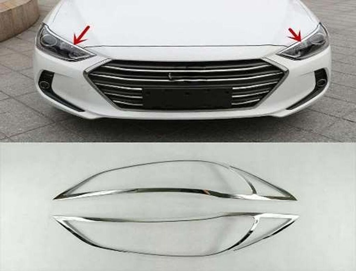 Hyundai IX35 2010 Sonrası Ön Far Kaplama ABS Krom